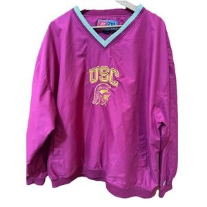 Vintage Pro Player USC Trojans 2XL Pullover‎ Vneck Jacket Windbreaker College